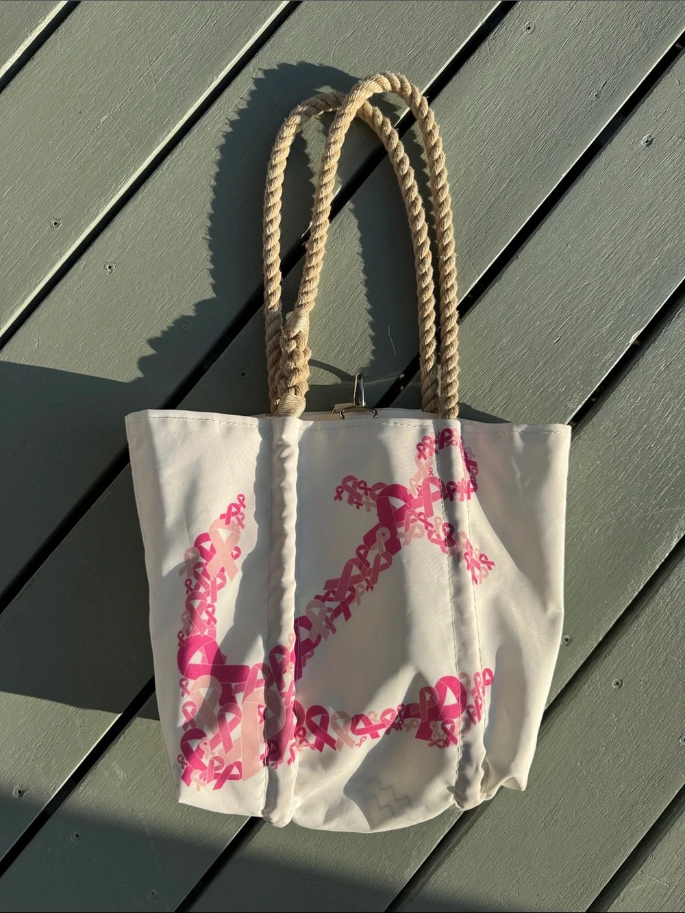 Sea Bags Handbag with Pink Ribbon Anchor